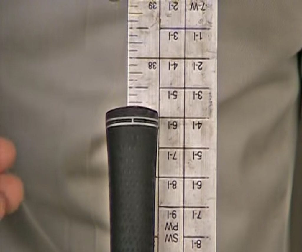 measurement of the golf club length chart